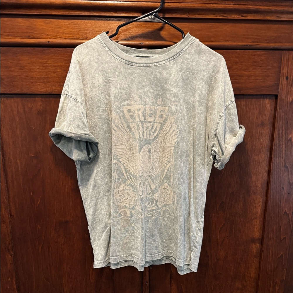 Free Bird Green Oversized T-Shirt
